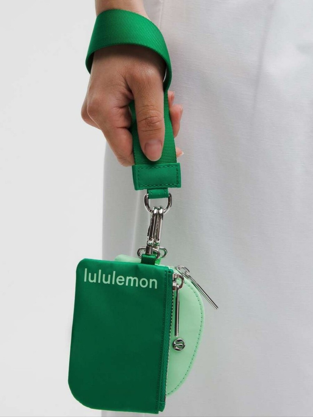 Lululemon Dual Pouch Wristlet in Raceway Green & Citra Lime